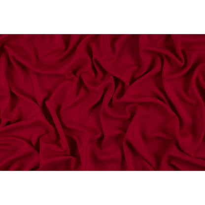 Red Solid Viscose Batiste Folded