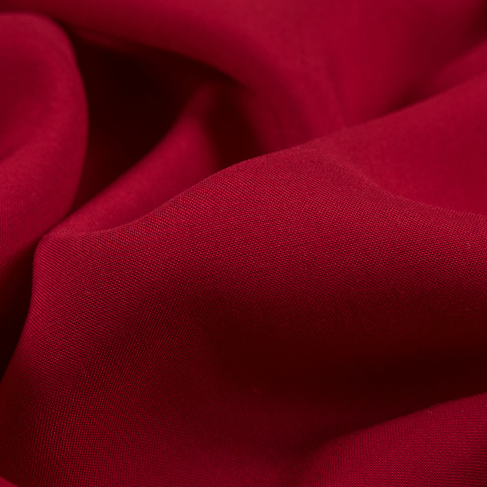 Red Solid Viscose Batiste Full