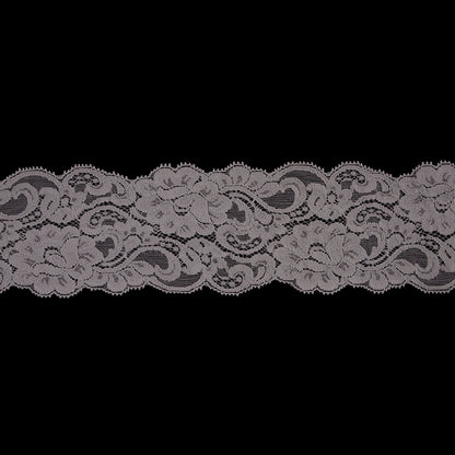 Gray Stretch Lace Trim - 3"