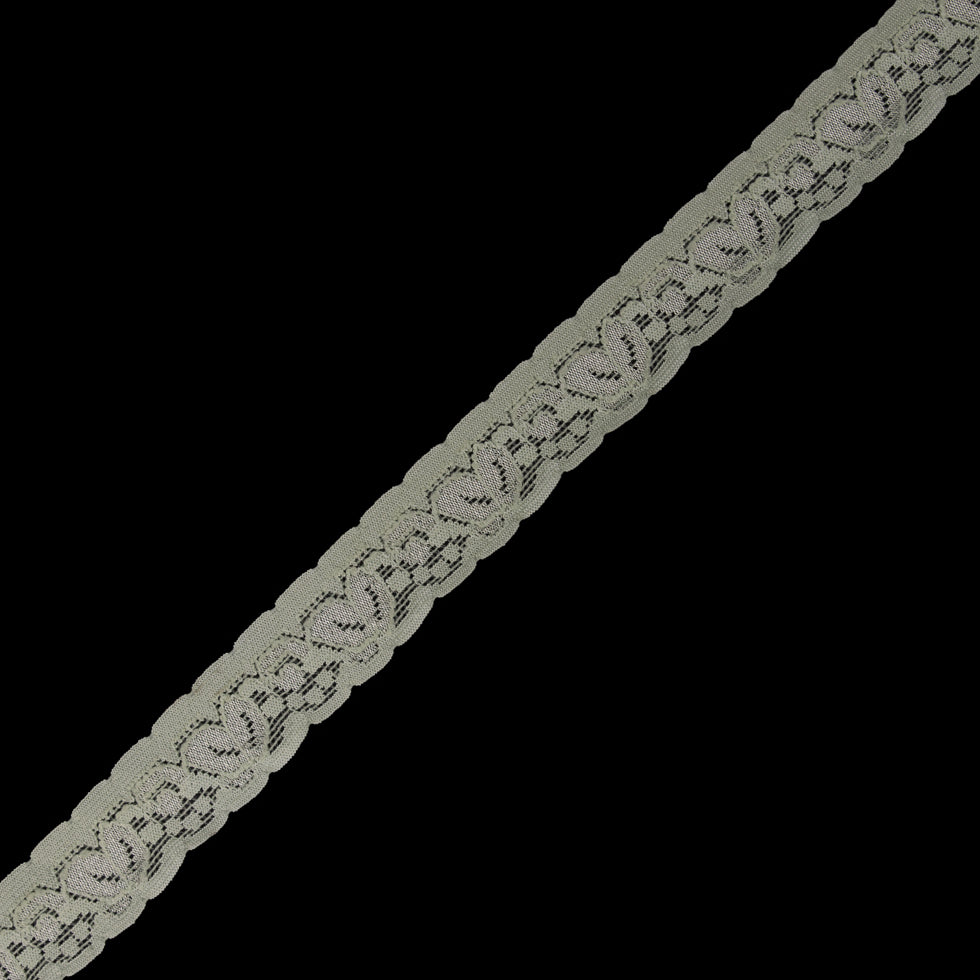 Pale Green Stretch Lace Trim - 1