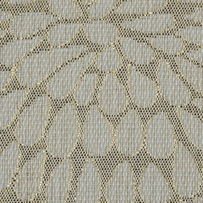 Metallic Ivory/Natural Classical Polyester Jacquard/Brocade Detail