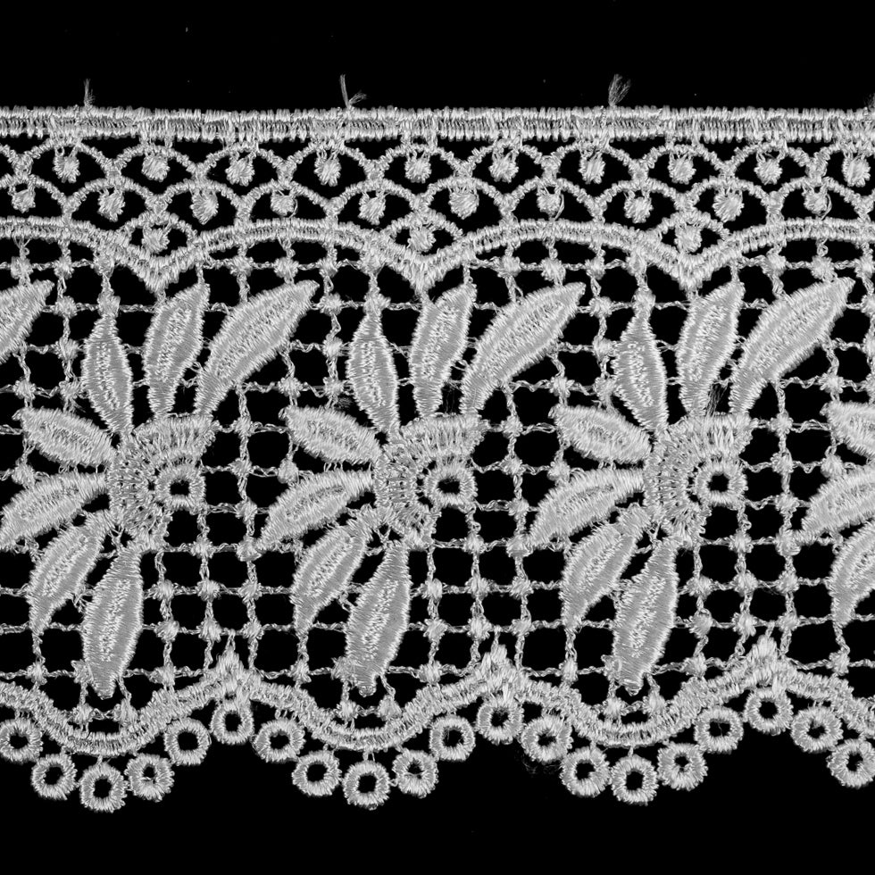 White Venise Lace Trim - 3" Detail