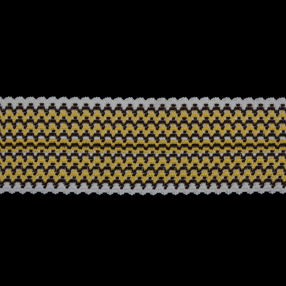Yellow/Brown/White Elastic - 3.5