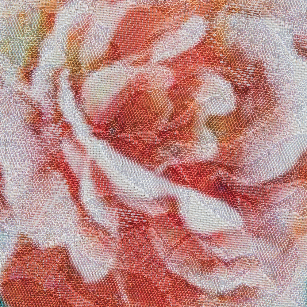 Grenadine and Birch Digitally Printed Floral Jacquard - Detail