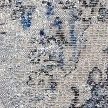 Digitally Printed Strong Blue Abstract Jacquard Full