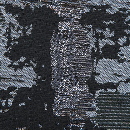 Steel Gray and Black Abstract Metallic Jacquard Detail