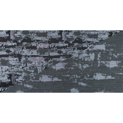 Steel Gray and Black Abstract Metallic Jacquard Full