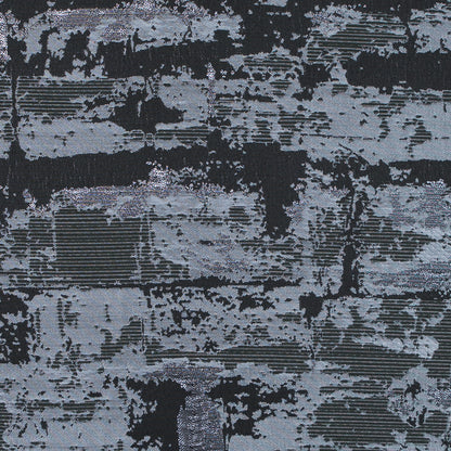 Steel Gray and Black Abstract Metallic Jacquard