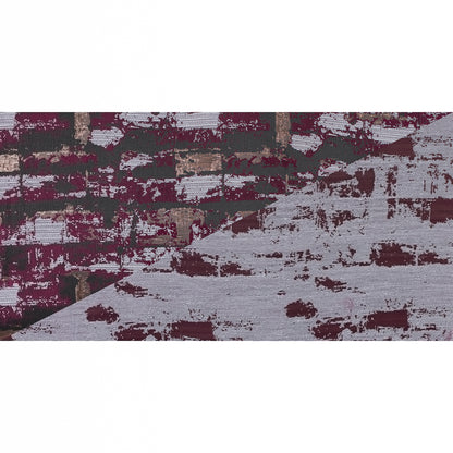 Maroon and Copper Abstract Metallic Jacquard Folded