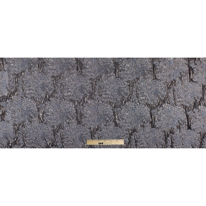 Metallic Nude and Gray Abstract Brocade - Full