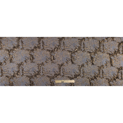 Metallic Gold and Gray Abstract Brocade - Full