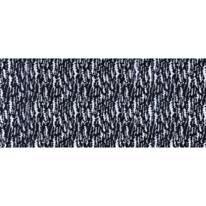 Black and Metallic White Ikat Brocade - Full