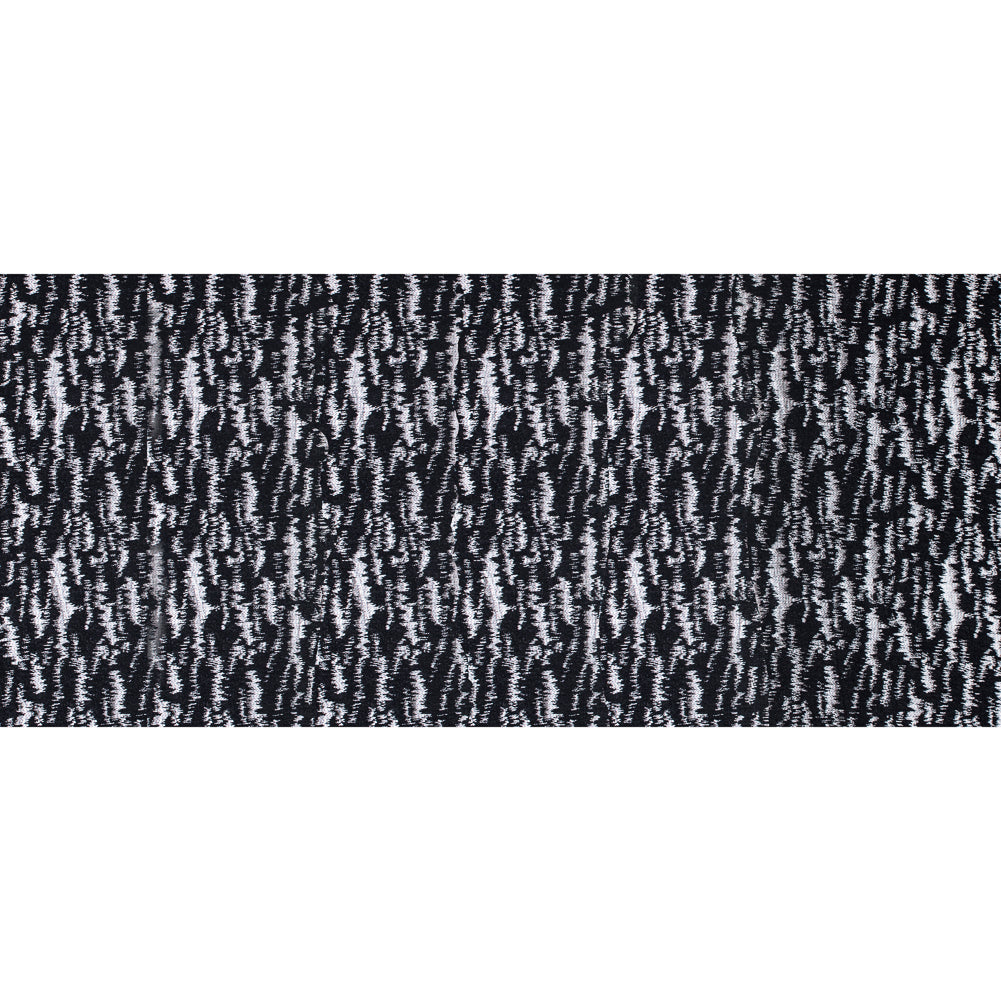 Black and Metallic Beige Ikat Brocade - Full