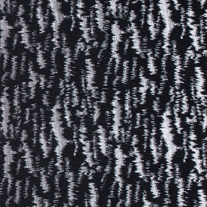 Black and Metallic Beige Ikat Brocade