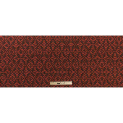 Rust and Coffee Geometric Brocade Full