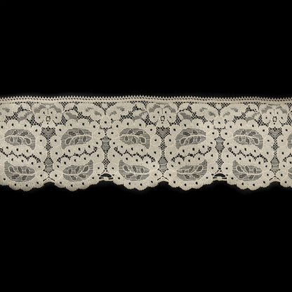Pale Peach Stretch Paisley Lace Trim - 3"