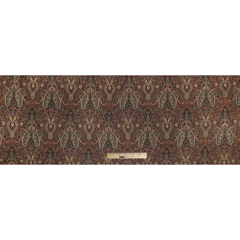 Radiant Red and Gold Paisley Damask Jacquard - Full
