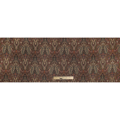Radiant Red and Gold Paisley Damask Jacquard - Full