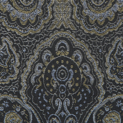 Radiant Platinum and Black Paisley Damask Jacquard Full