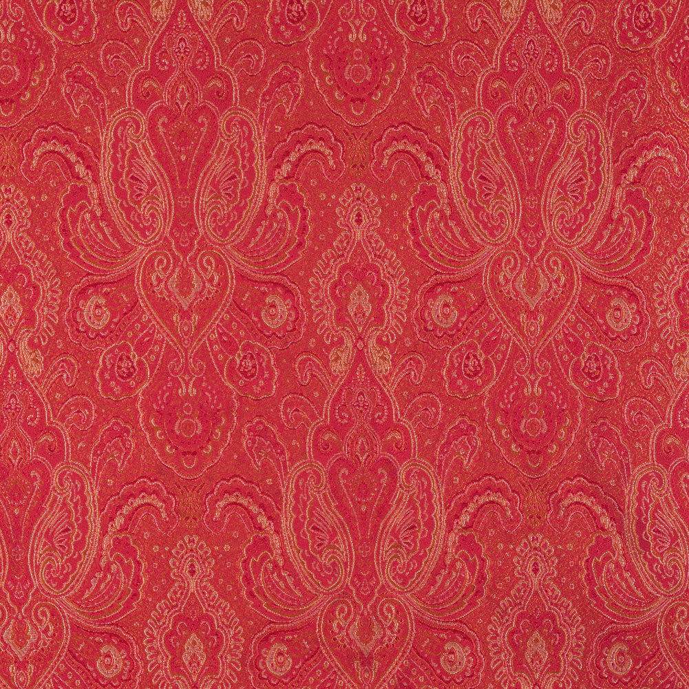 Red and Gold Paisley Brocade/Jacquard