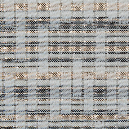 White, Gold and Black Metallic Brocade Detail
