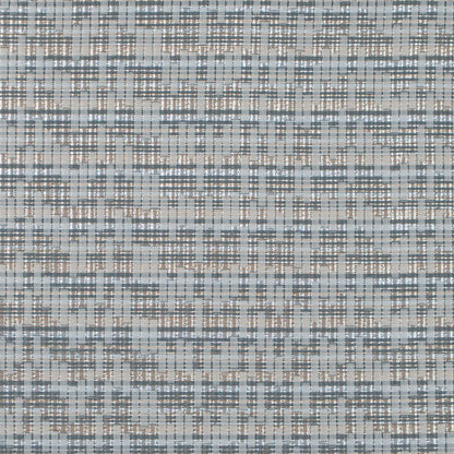 Ivory, Lake Blue and Silver Metallic Brocade