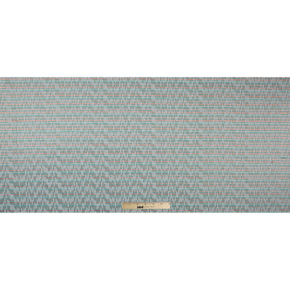 Ivory, Sea Green and Light Coral Metallic Brocade - Full