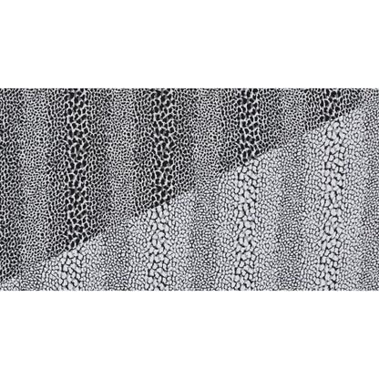 Black and White Cheetah Patterned Stretch Jacquard - Full