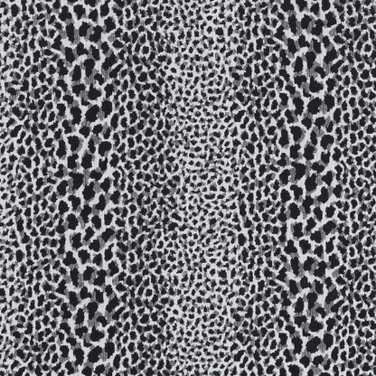 Black and White Cheetah Patterned Stretch Jacquard