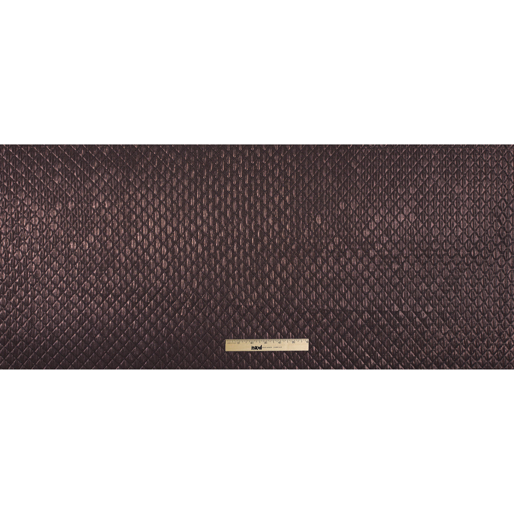 Metallic Copper and Black Quilted Brocade - Full