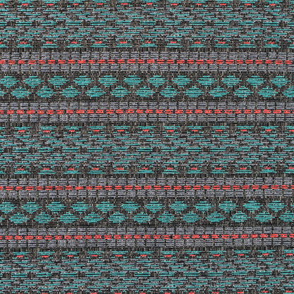 Sea Green and Fluorescent Pink Tribal Jacquard