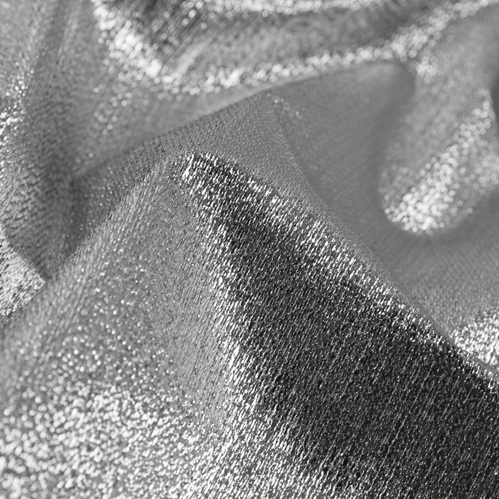 Metallic Silver Woven Lame - Full