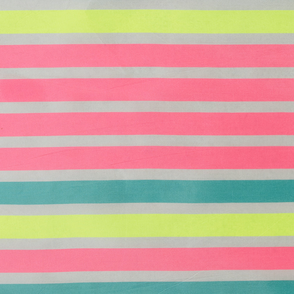 Striped Taffeta - Fluorescent Pink Detail