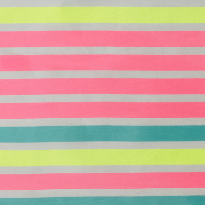 Striped Taffeta - Fluorescent Pink Detail