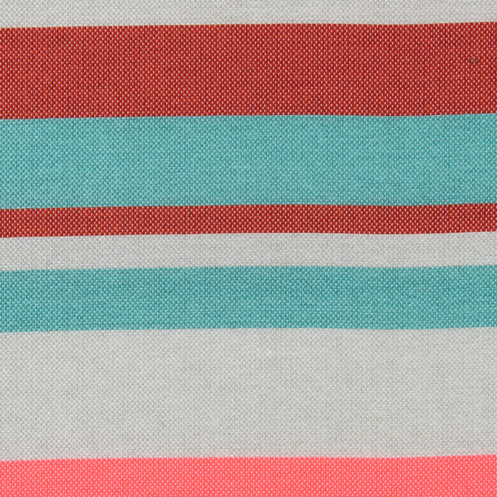 Sea Green and Neon Pink Striped Taffeta - Detail