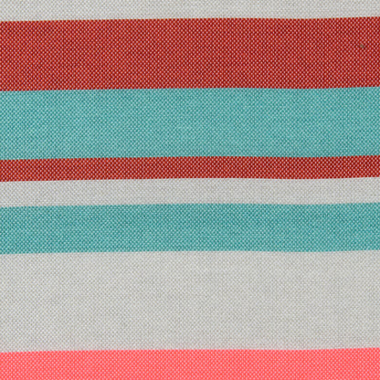 Sea Green and Neon Pink Striped Taffeta - Detail