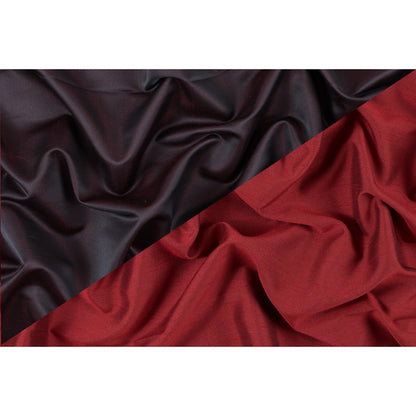 True Red Solid Polyester Shantung - Folded