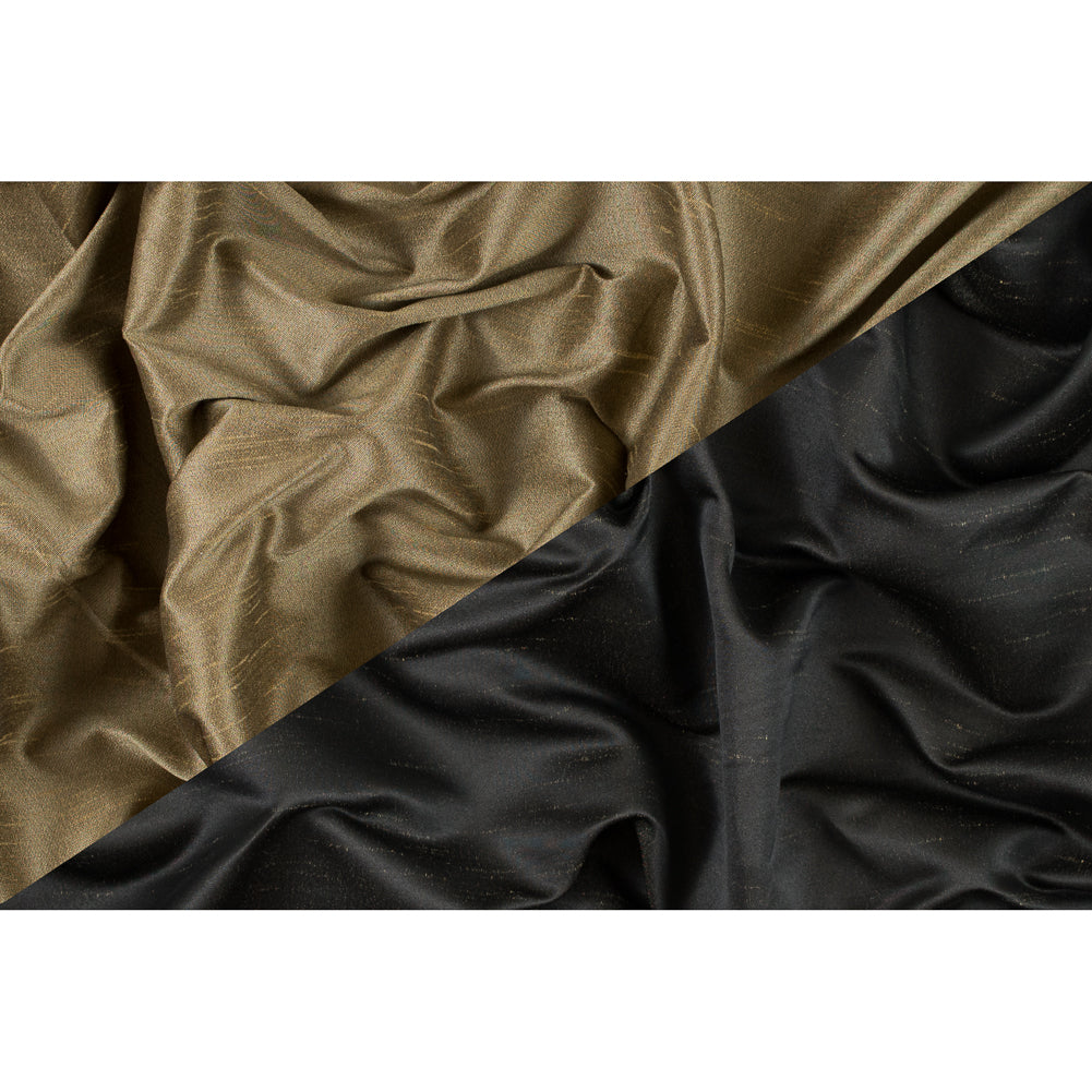 Buff Yellow Solid Polyester Shantung - Full