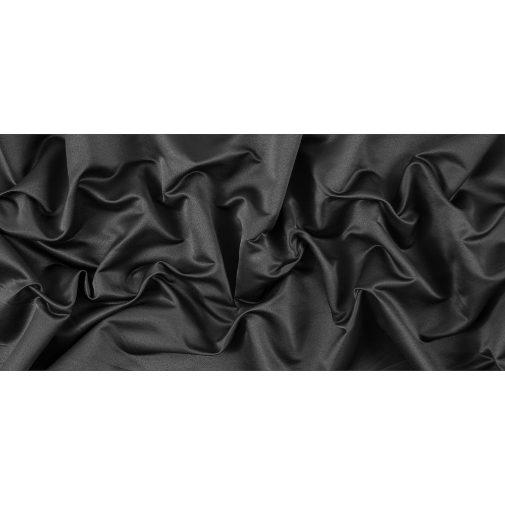 Black Solid Polyester Shantung Full