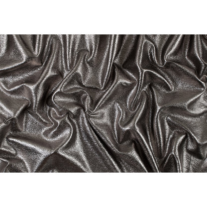 Metallic Silver/Heathered Egret Laminated French Terry Full