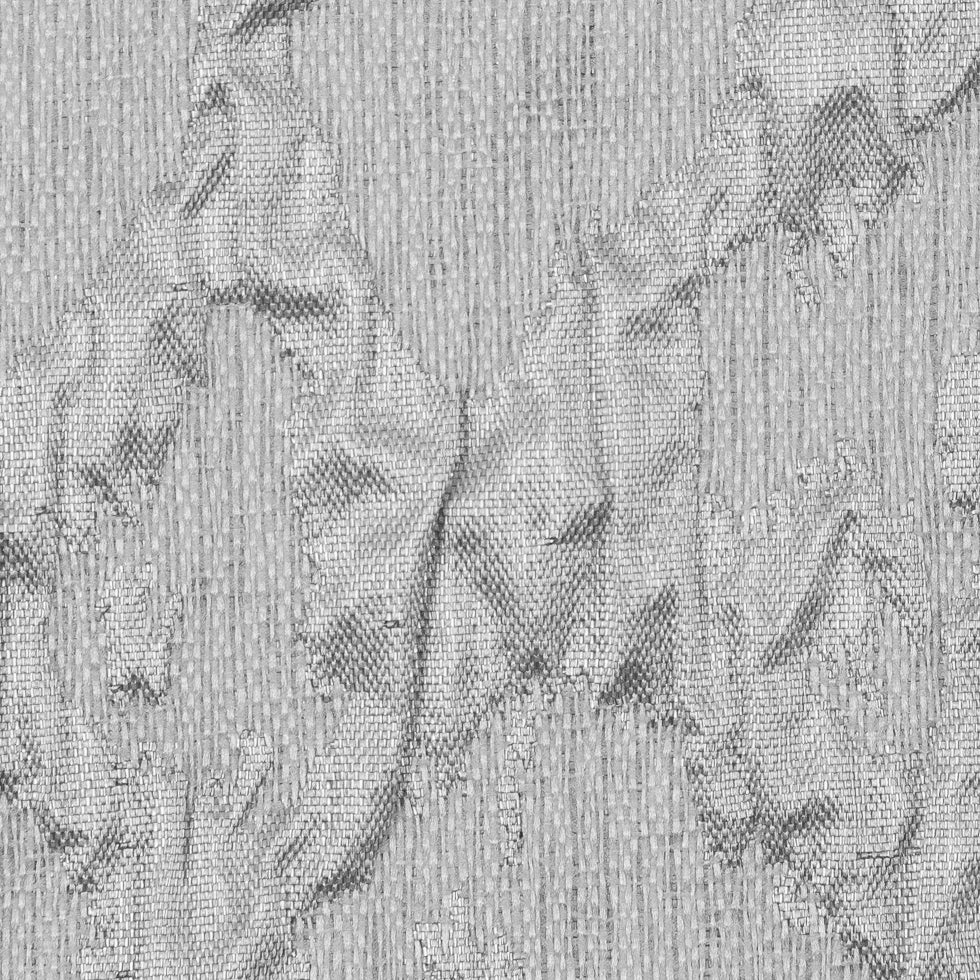 Metallic Silver/Blanc de Blanc Abstract Polyester Brocade/Jacquard Detail