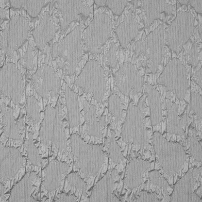 Metallic Silver/Blanc de Blanc Abstract Polyester Brocade/Jacquard