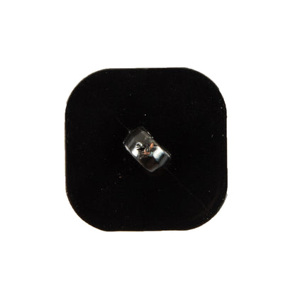 Faceted Square Gunmetal Plastic Button - 40L/25mm - Detail