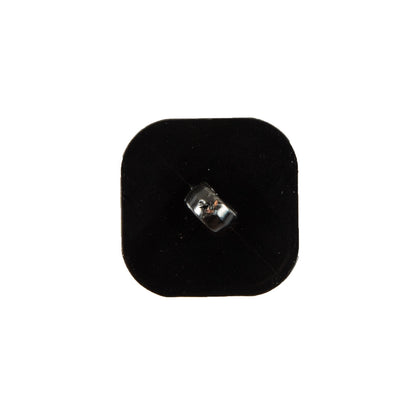 Faceted Square Gunmetal Plastic Button - 34L/21.5 Detail