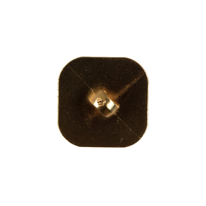Faceted Square Gold Plastic Button - 36L/23mm Detail