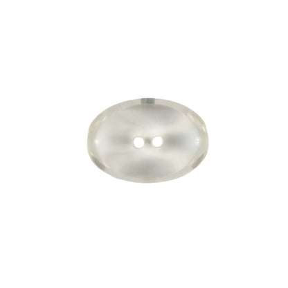 Clear Oval Plastic Button - 32L/20MM - Detail