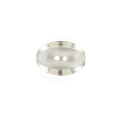 Clear Oval Plastic Button - 32L/20MM