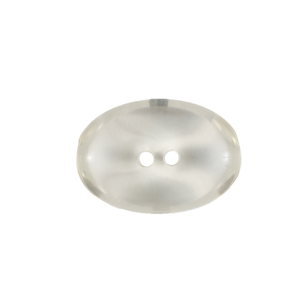 Clear Oval Plastic Button - 24L/15mm Detail