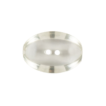 Clear Oval Plastic Button - 36L/23MM