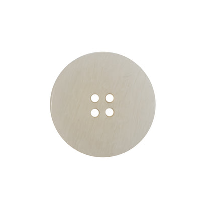 Cream Plastic Coat Button - 36L/23mm - Detail